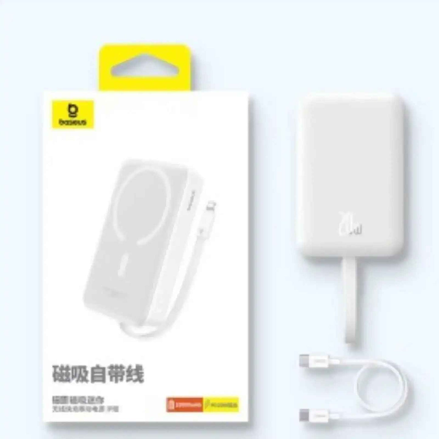 Baseus Magnetic Mini Wireless Fast Charge Power Bank Type-C Edition 10000mAh 30W-White