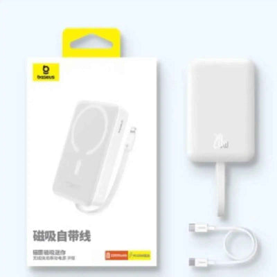 Baseus Magnetic Mini Wireless Fast Charge Power Bank Type-C Edition 10000mAh 30W-White Baseus
