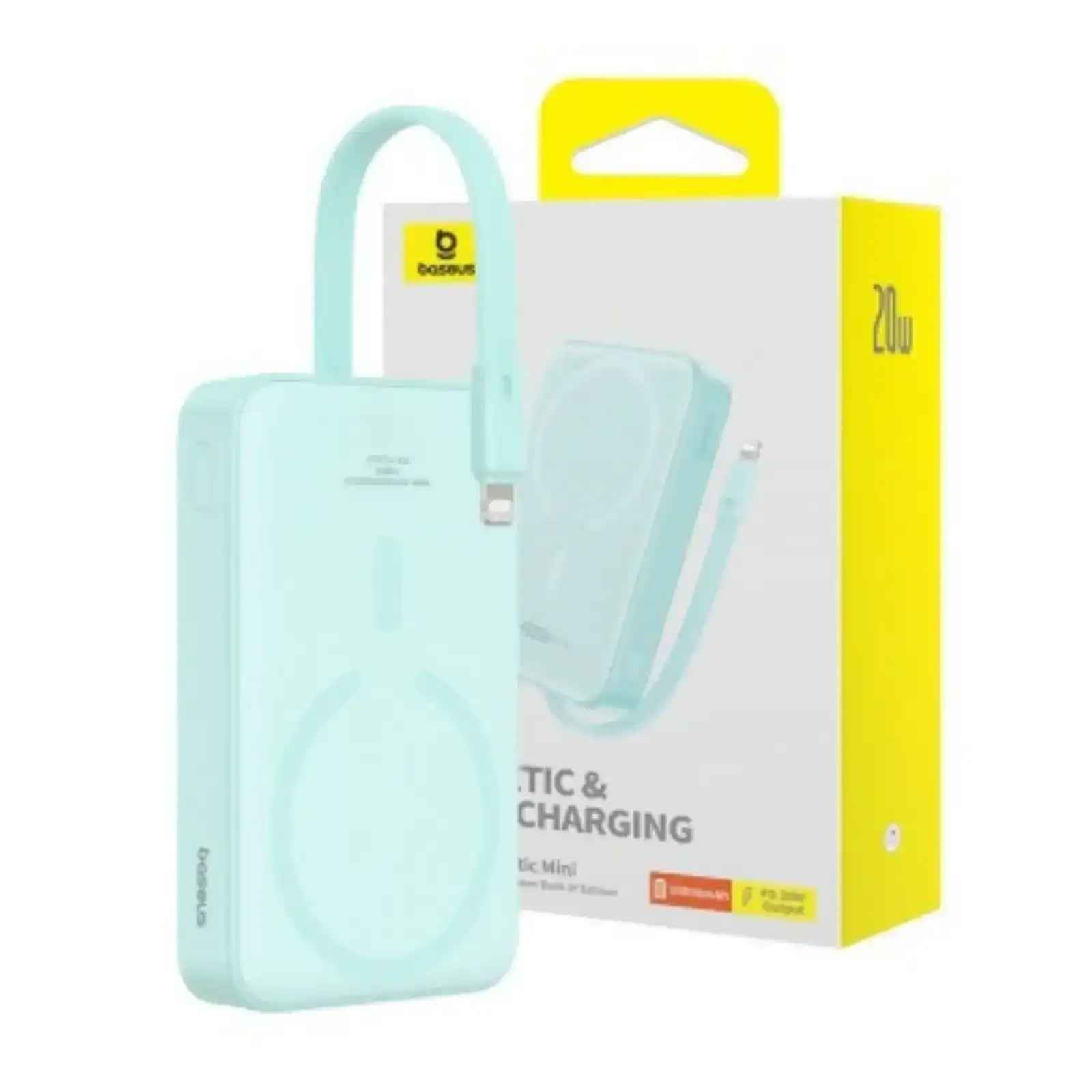 Baseus Magnetic Mini Wireless Fast Charge Power Bank iP Edition 10000mAh 20W-Mint