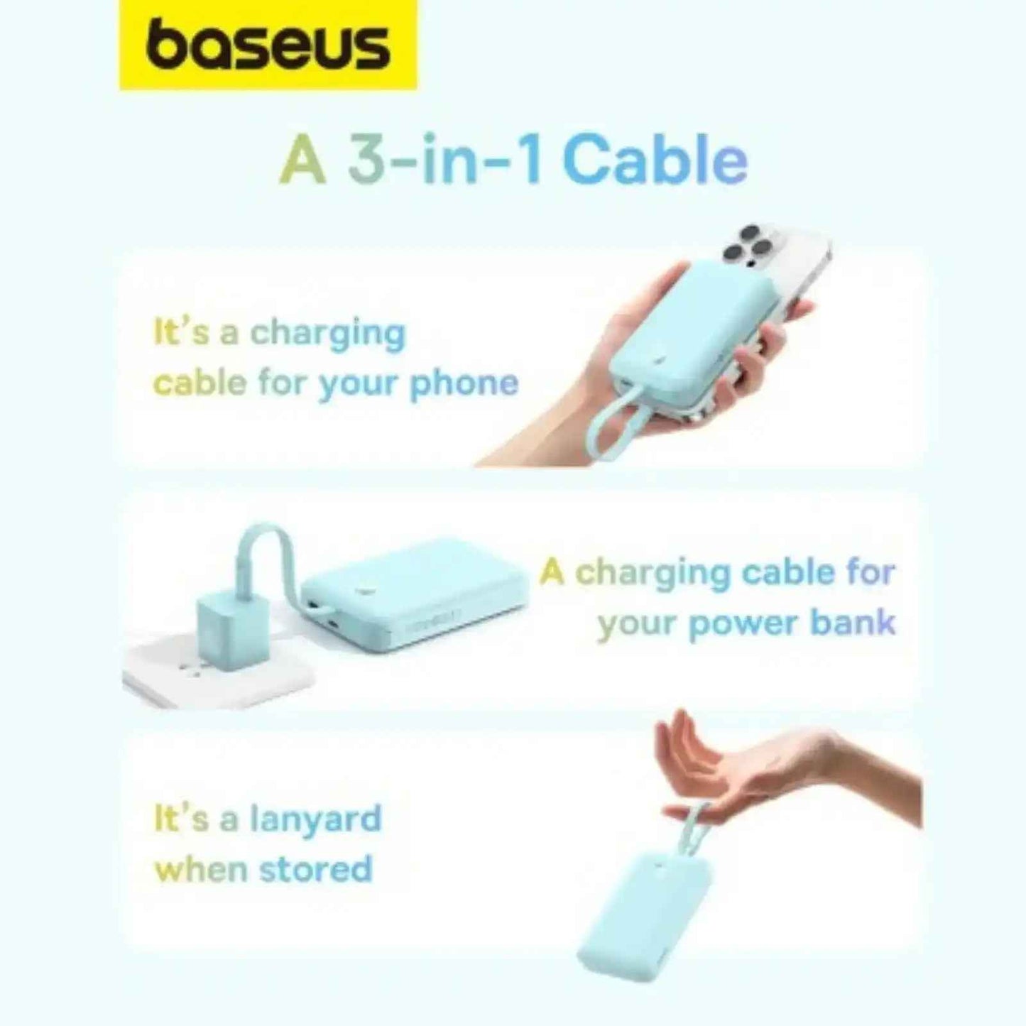 Baseus Magnetic Mini Wireless Fast Charge Power Bank iP Edition 10000mAh 20W-Mint