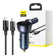 Baseus Particular Digital Display QC+PPS Dual Quick Charger Car Charger 65W (With Type-C to Type-C 100W Cable (20V/5A) 1m)-Dark Gray