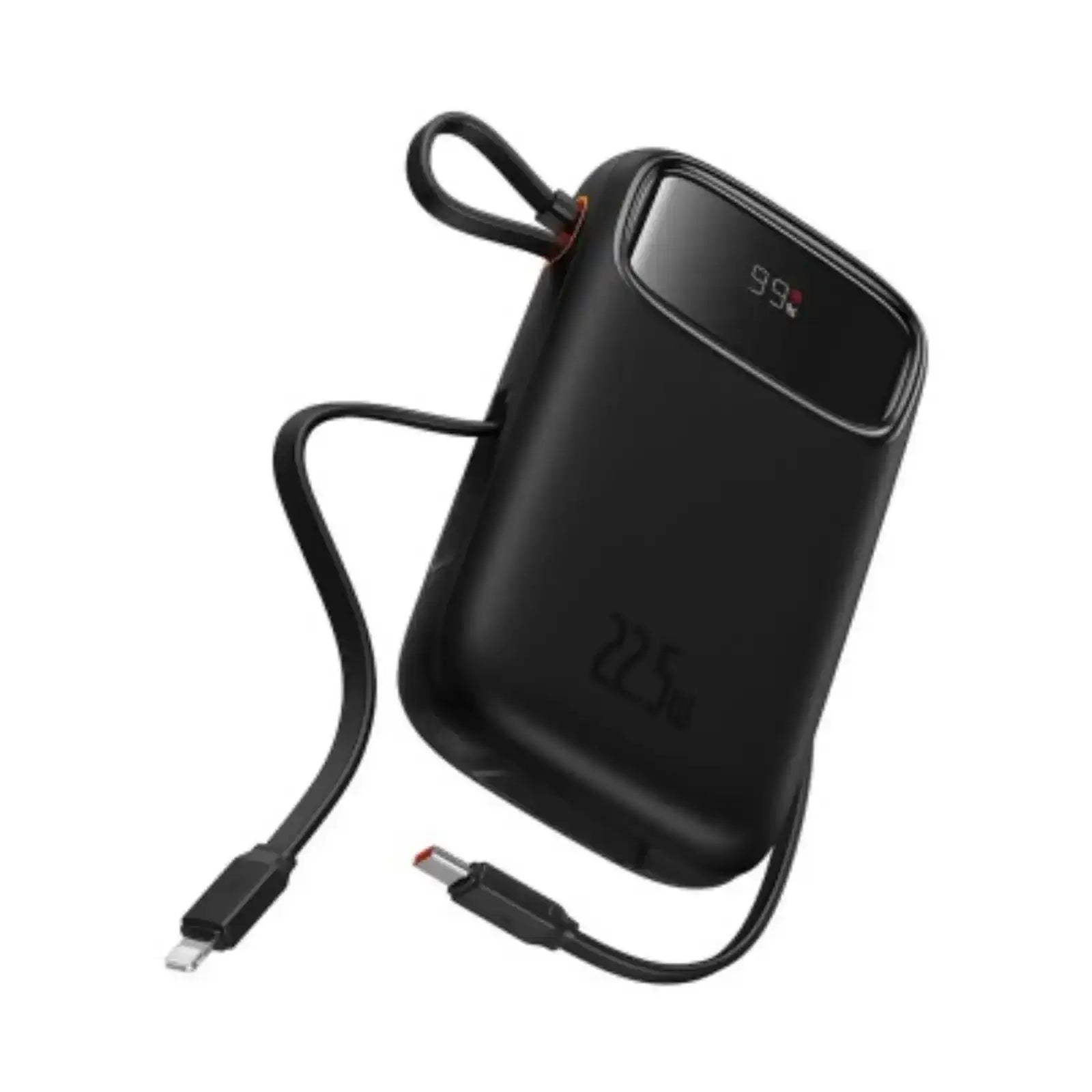 Baseus Qpow2 Dual-Cable Digital Display Fast Charge Power Bank 20000mAh 22.5W Cluster-Black Baseus
