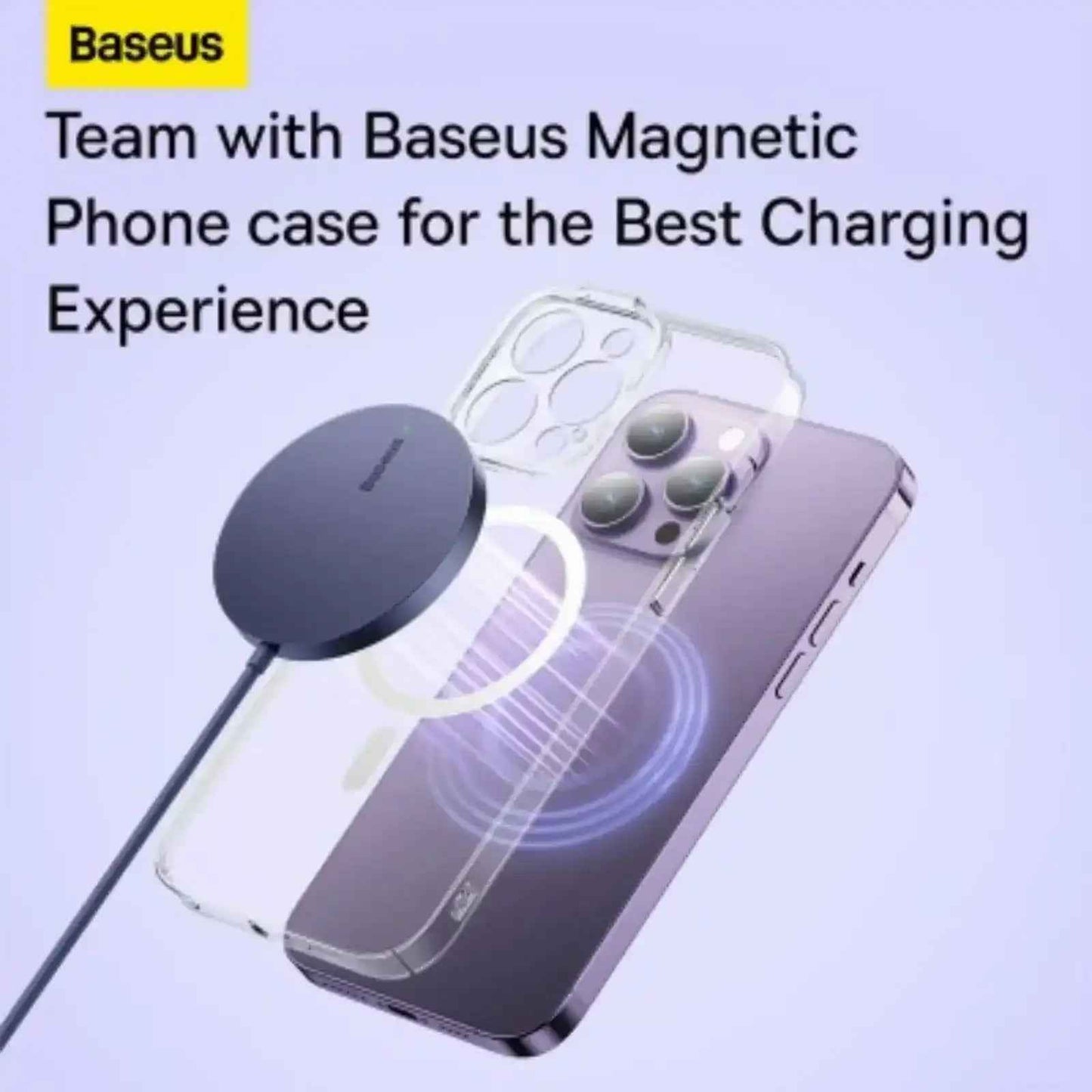 Baseus Simple Mini3 Magnetic Wireless Charger 15W-Black
