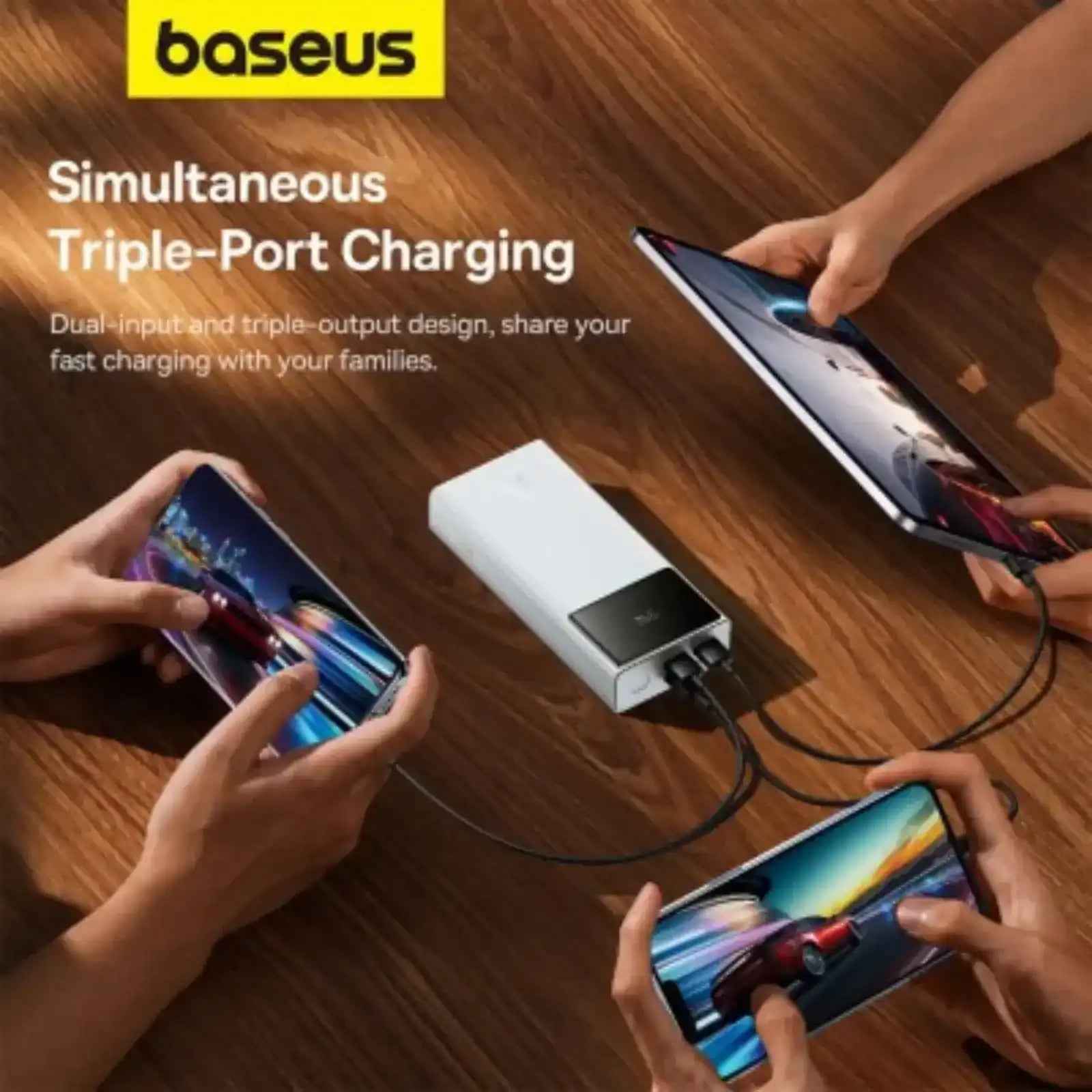 Baseus Star-Lord Digital Display Fast Charging Power Bank 20000mAh 30W-White