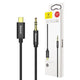 Baseus Stereo Audio AUX Cable 3.5MM Mini Jack - Type-C for Smartphone 120cm (CAM01-01)-Black Baseus