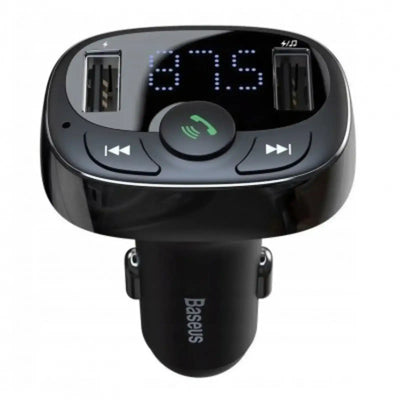 Baseus T Typed S-09A Bluetooth MP3 Car Charger (Standard edition)-Black Baseus