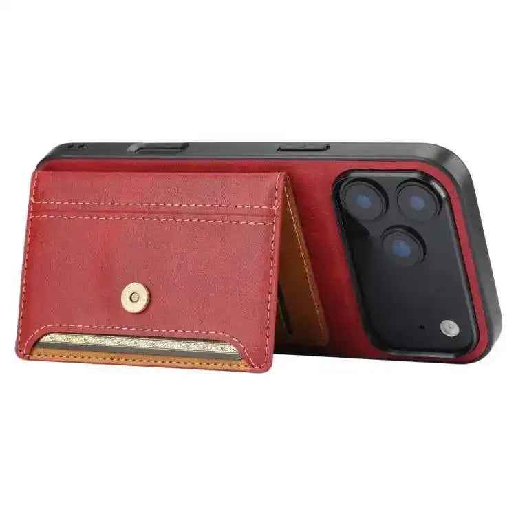 Calfskin Card Slot TPU Hybrid PU Phone Case