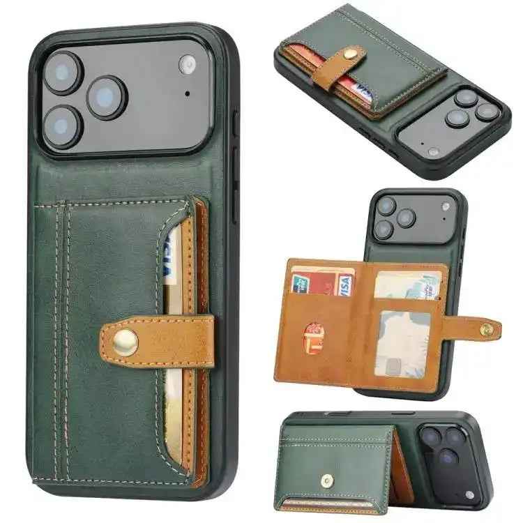 Calfskin Card Slot TPU Hybrid PU Phone Case