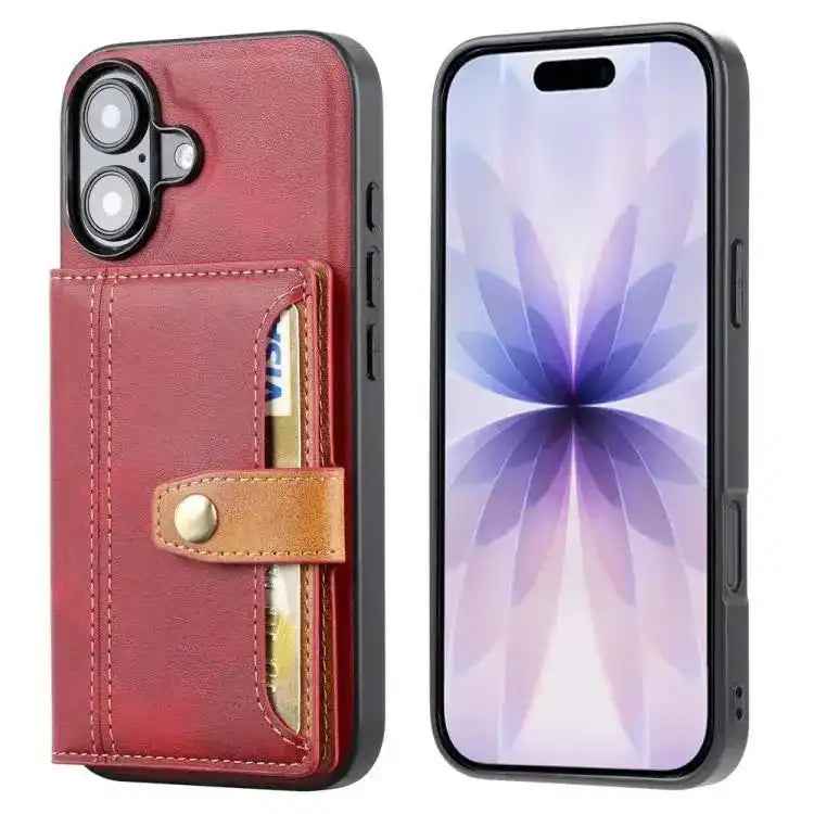 Calfskin Card Slot TPU Hybrid PU Phone Case