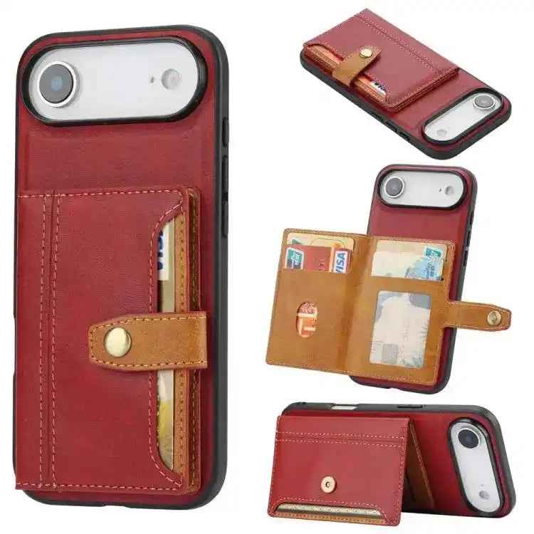 Calfskin Card Slot TPU Hybrid PU Phone Case