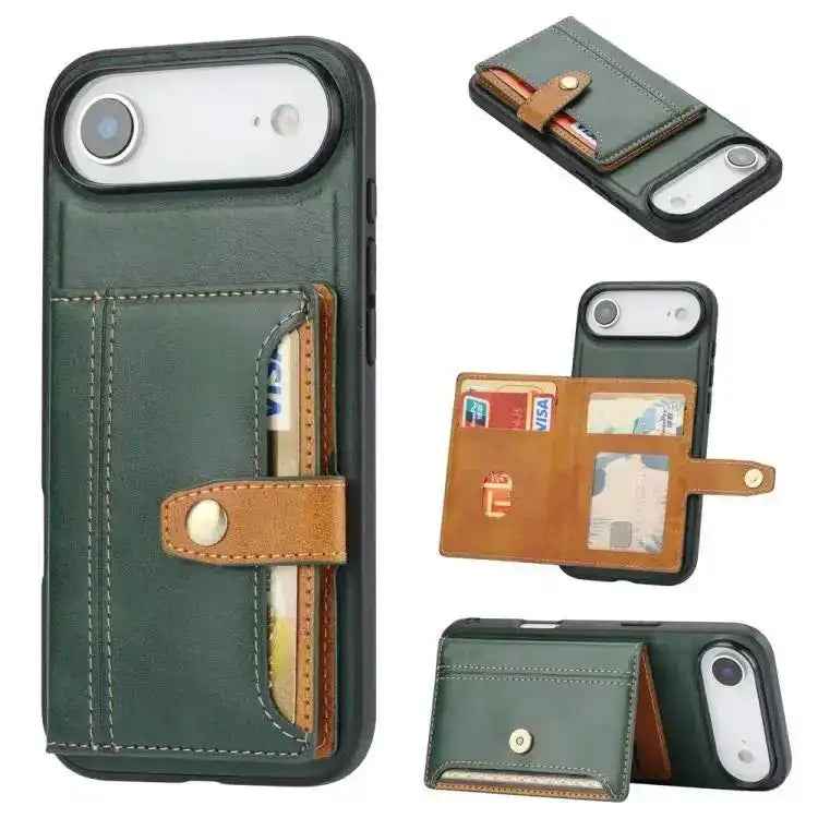 Calfskin Card Slot TPU Hybrid PU Phone Case