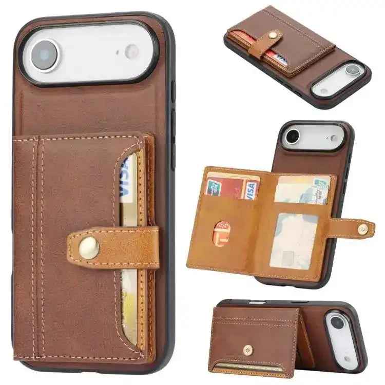 Calfskin Card Slot TPU Hybrid PU Phone Case