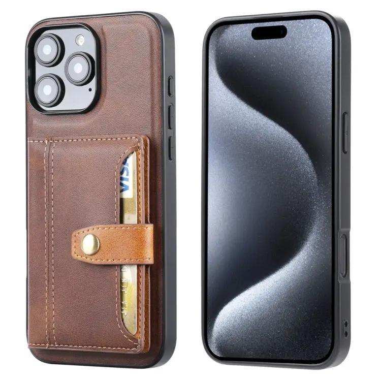 Calfskin Card Slot TPU Hybrid PU Phone Case MyMobile