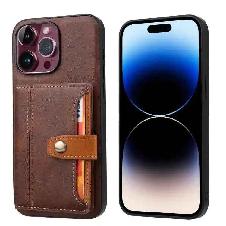 Calfskin Card Slot TPU Hybrid PU Phone Case