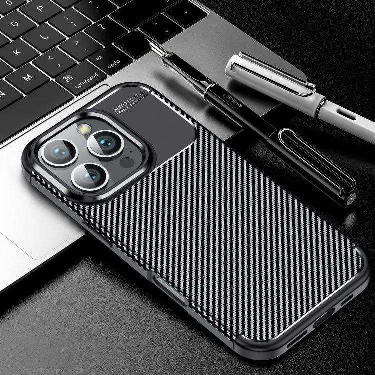 Carbon Fiber Texture Shockproof TPU Phone Case MyMobile
