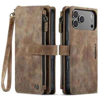 CaseMe C30 Card Slots Zipper Wallet Leather Phone Case CaseMe