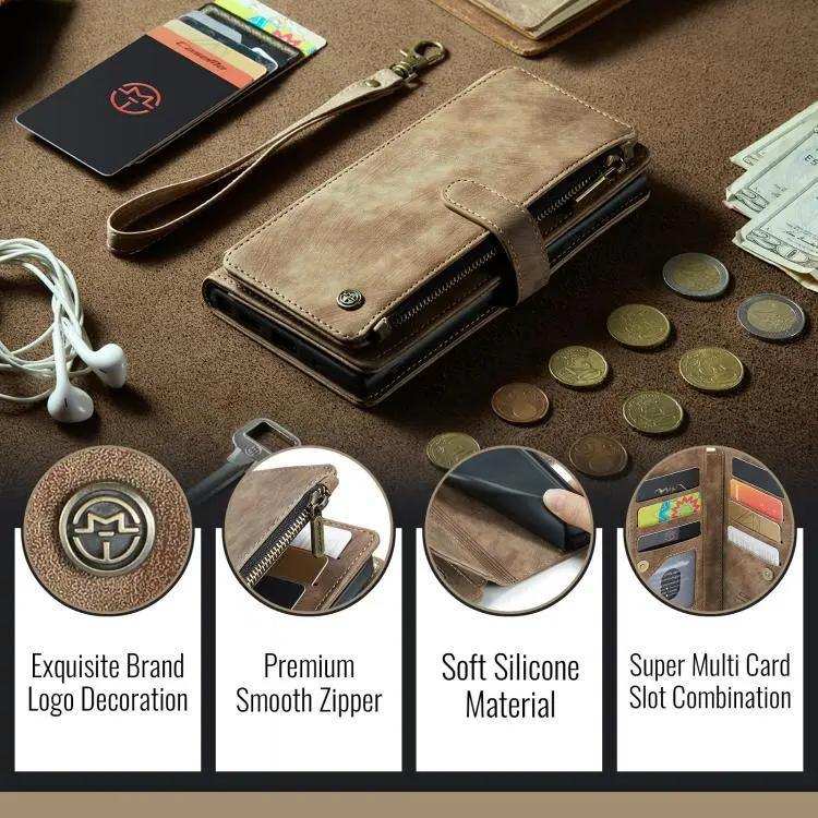 CaseMe C30 Card Slots Zipper Wallet Leather Phone Case CaseMe