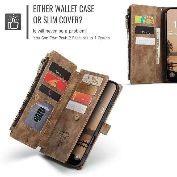 CaseMe C30 Card Slots Zipper Wallet Leather Phone Case CaseMe