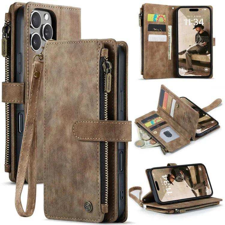 CaseMe C30 Card Slots Zipper Wallet Leather Phone Case CaseMe