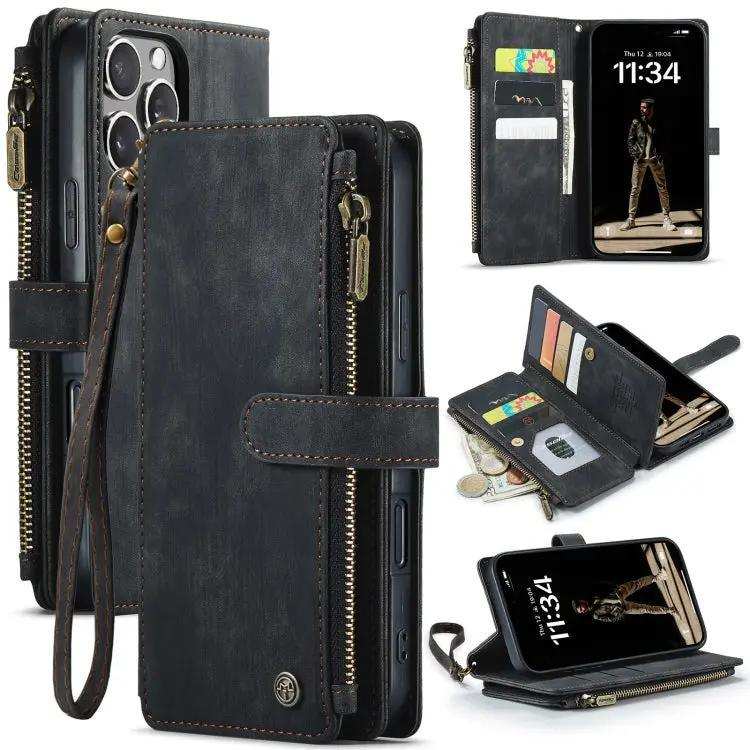 CaseMe C30 Card Slots Zipper Wallet Leather Phone Case CaseMe