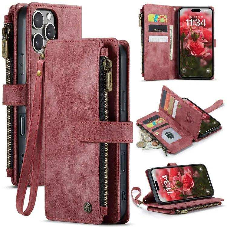 CaseMe C30 Card Slots Zipper Wallet Leather Phone Case CaseMe