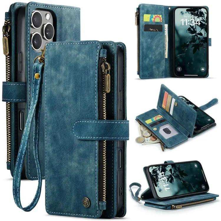 CaseMe C30 Card Slots Zipper Wallet Leather Phone Case CaseMe