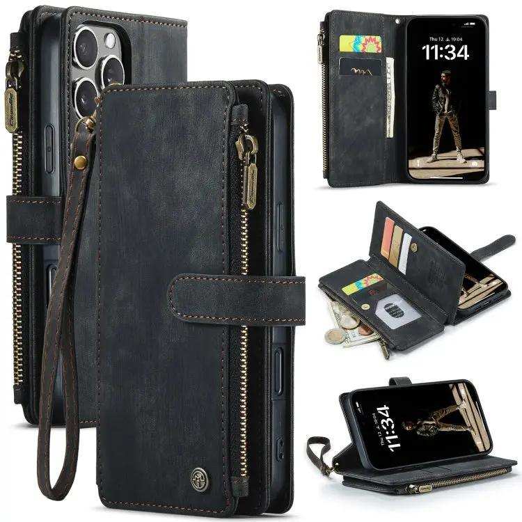 CaseMe C30 Card Slots Zipper Wallet Leather Phone Case CaseMe