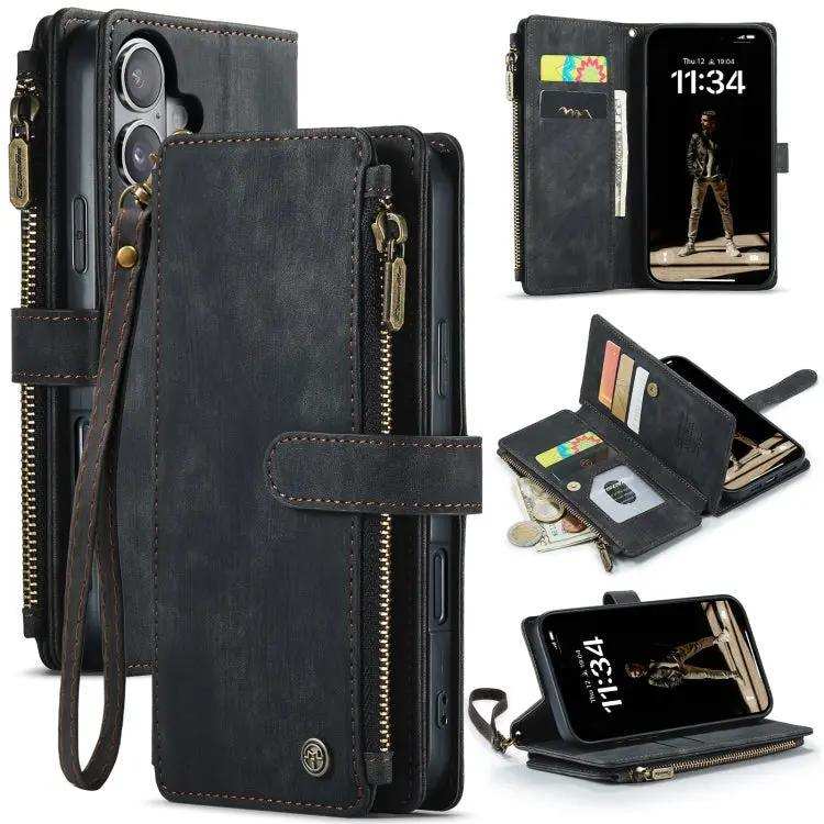 CaseMe C30 Card Slots Zipper Wallet Leather Phone Case CaseMe