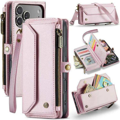 CaseMe C36 Card Slots Zipper Wallet RFID Anti-theft Leather Phone Case CaseMe