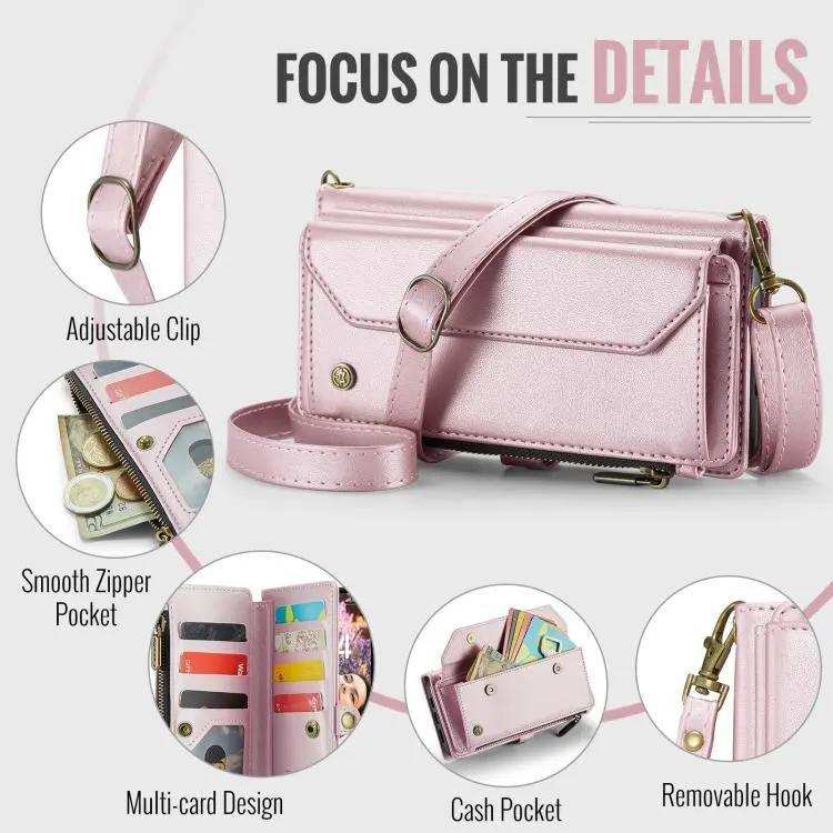 CaseMe C36 Card Slots Zipper Wallet RFID Anti-theft Leather Phone Case CaseMe