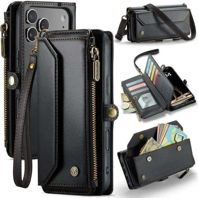 CaseMe C36 Card Slots Zipper Wallet RFID Anti-theft Leather Phone Case CaseMe