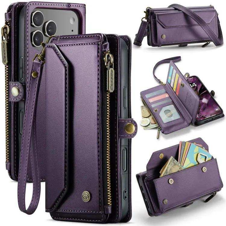 CaseMe C36 Card Slots Zipper Wallet RFID Anti-theft Leather Phone Case CaseMe