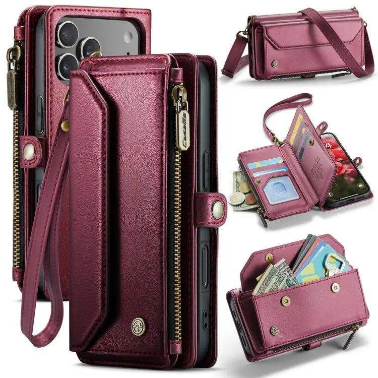 CaseMe C36 Card Slots Zipper Wallet RFID Anti-theft Leather Phone Case CaseMe