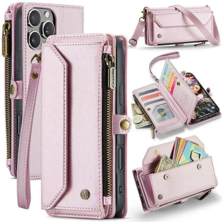 CaseMe C36 Card Slots Zipper Wallet RFID Anti-theft Leather Phone Case CaseMe