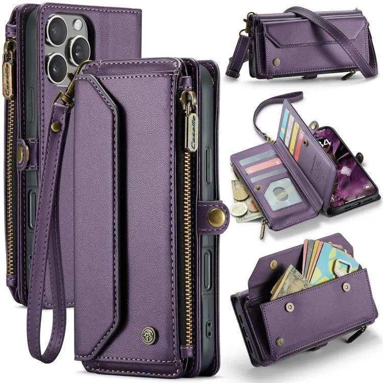 CaseMe C36 Card Slots Zipper Wallet RFID Anti-theft Leather Phone Case CaseMe