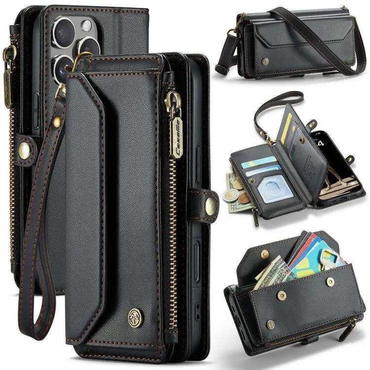 CaseMe C36 Card Slots Zipper Wallet RFID Anti-theft Leather Phone Case CaseMe