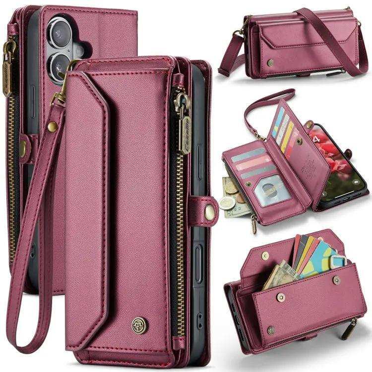 CaseMe C36 Card Slots Zipper Wallet RFID Anti-theft Leather Phone Case CaseMe