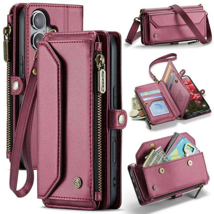 CaseMe C36 Card Slots Zipper Wallet RFID Anti-theft Leather Phone Case CaseMe