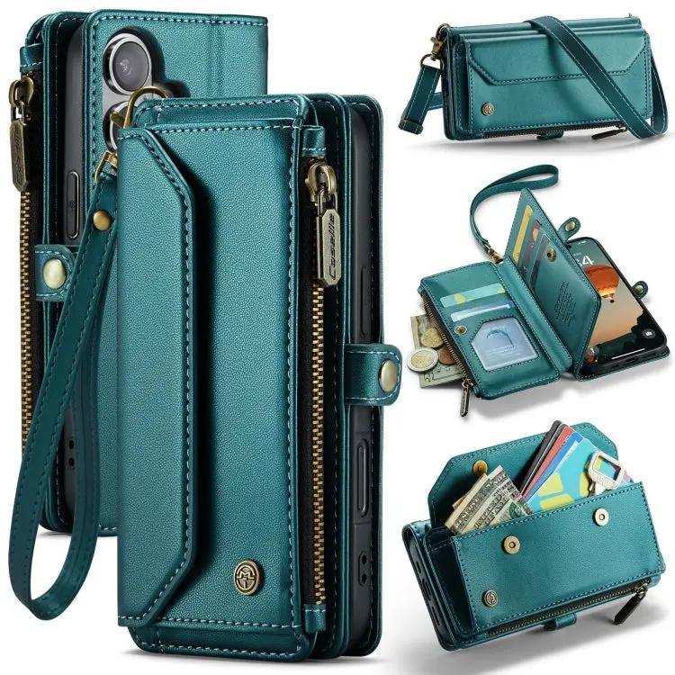 CaseMe C36 Card Slots Zipper Wallet RFID Anti-theft Leather Phone Case CaseMe