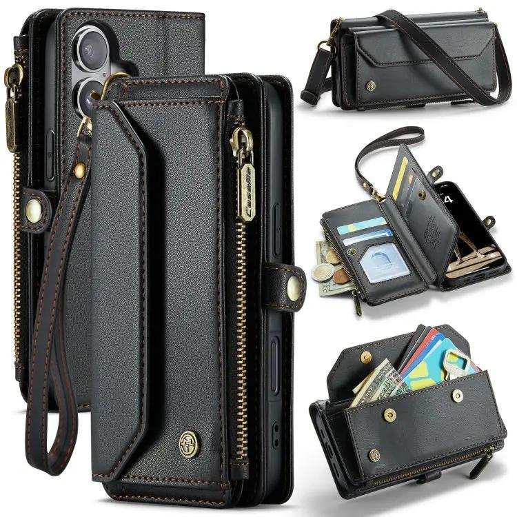 CaseMe C36 Card Slots Zipper Wallet RFID Anti-theft Leather Phone Case CaseMe