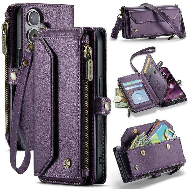 CaseMe C36 Card Slots Zipper Wallet RFID Anti-theft Leather Phone Case CaseMe