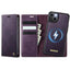 CaseMe C49 MagSafe RFID Blocking Detachable Wallet Leather Phone Case CaseMe