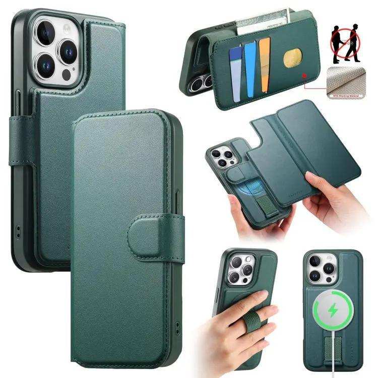 CaseNeo Finger Grip Strap MagSafe Leather Phone Case CaseNeo