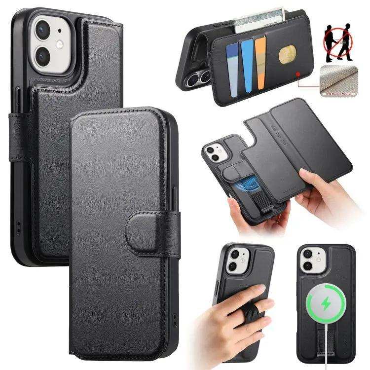 CaseNeo Finger Grip Strap MagSafe Leather Phone Case CaseNeo