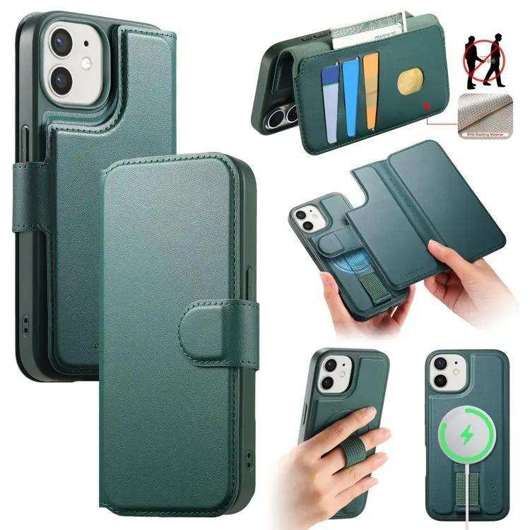 CaseNeo Finger Grip Strap MagSafe Leather Phone Case CaseNeo