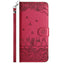 Cat Embossing Pattern Leather Phone Case with Lanyard MyMobile