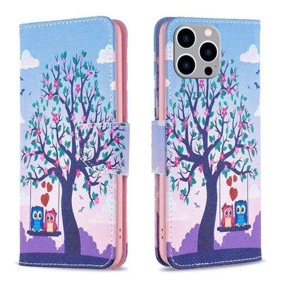 Colored Drawing Pattern Flip Leather Phone Case MyMobile