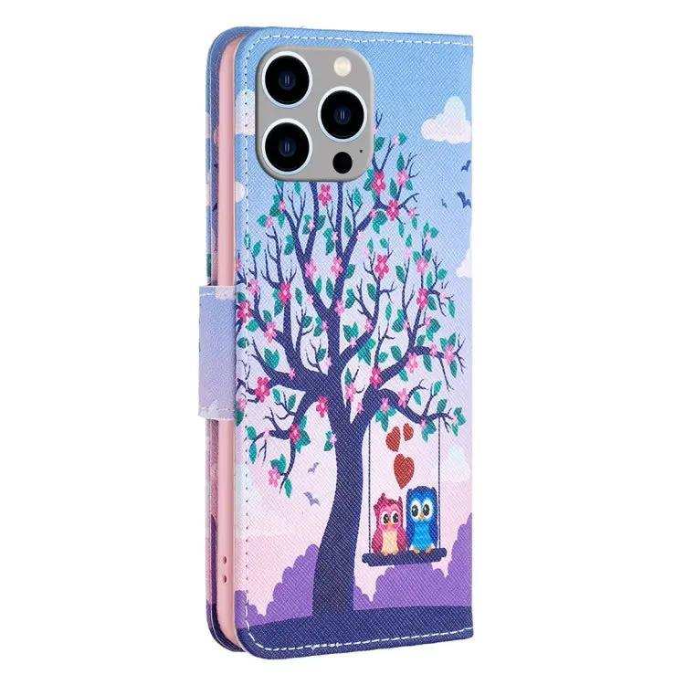 Colored Drawing Pattern Flip Leather Phone Case MyMobile