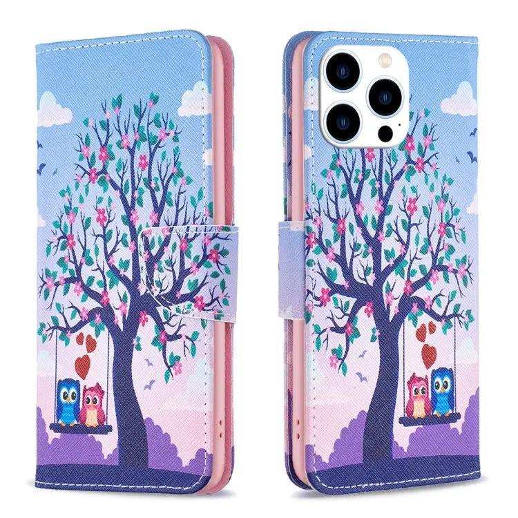 Colored Drawing Pattern Flip Leather Phone Case MyMobile