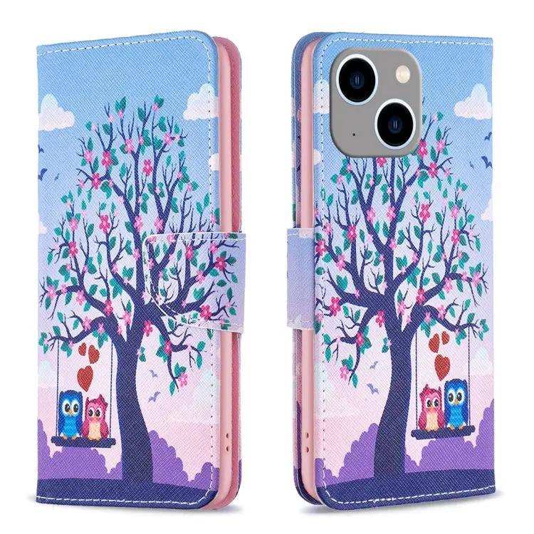 Colored Drawing Pattern Flip Leather Phone Case MyMobile